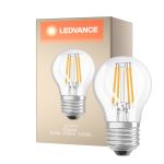 Ledvance Classic LED E27 Pera Filamento Chiara 4.2W 470lm - 927 Bianco Molto Caldo | Miglior resa cromatica - Dimmerabile - Sostitua 40W