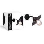 D'Lite Luce Da Parete Ember Nero | IP54 - Adatto per 1x E27