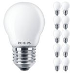 Confezione Multipack 10x Philips Master Value LED Lustre E27 Sferica Ghiaccio 3.4W 470lm - 927 Bianco Molto Caldo | Miglior resa cromatica - Dimmerabile - Sostitutiva 40W