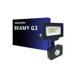 Noxion Proiettore LED Beamy G3.1 Nero 10W 1100lm 100D - 830 Luce Calda -  | IP44 - Sensore di Movimento e Luce - Simmetrico 