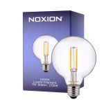 Noxion Lucent Filamento LED E27 Globe Chiara 7W 806lm - 827 Bianco Molto Caldo | Dimmerabile - Sostitutiva 60W
