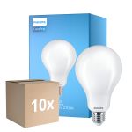 Confezione Multipack 10x Philips Corepro LED Bulbo E27 Pera Ghiaccio 23W 3452lm - 827 Bianco Molto Caldo | Sostitutiva 200W