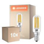 Confezione Multipack 10x Ledvance Special LED E14 Tubo one-handed Filamento Chiara 4.2W 470lm - 827 Bianco Molto Caldo | Sostitutiva 40W