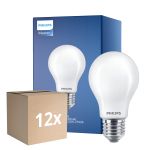 Confezione Multipack 12x Philips Master LED E27 Pera Filamento Ghiaccio 10.5W 1521lm - 922-927 Dim To Warm | Miglior Resa Cromatica - Dimmerabile - Sostitutiva 100W