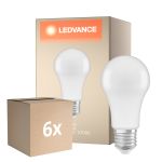Confezione Multipack 6x Ledvance Classic LED E27 Pera Ghiaccio 14W 1521lm - 827 Bianco Molto Caldo | Dimmerabile - Sostitutiva 100W