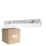 Confezione Multipack 4x Ledvance LED Stagna Alloggio MT Gen 3 IP65 | Adatto per 2x150cm Tubo LED