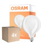 Confezione Multipack 4x Osram Classic LED E27 Globe Filamento Ghiaccio 17W 2452lm - 840 Bianco Freddo | Sostitutiva 150W