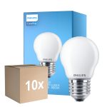 Confezione Multipack 10x Philips Corepro LED Lustre E27 Sferica Ghiaccio 6.5W 806lm - 840 Bianco Freddo | Sostitutiva 60W