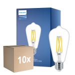 Confezione Multipack 10x Philips MASTER Value LED Bulbo E27 Edison Filamento Chiara 5.9W 806lm - 922-927 Dim to Warm | Miglior Resa Cromatica - Sostitutiva 60W