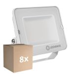 Confezione Multipack 8x Ledvance Proiettore LED Compact Bianca 50W 5000lm 100D - 840 Bianco Freddo | IP65 - Simmetrico 
