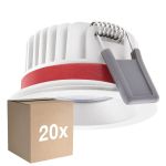 Confezione Multipack 20x Ledvance LED  SPOT FIRE RATED Aluminium  8W 640lm 36D - 927 Bianco Molto Caldo | Ritaglio 68mm - IP65 - Miglior Resa Cromatica -  Dimmerabile