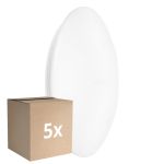 Confezione Multipack 5x Ledvance Bulkhead LED Surface CIRCULAR 500 PS Acciaio Bianca 42W 3500lm - 840 Bianco Freddo | IP44