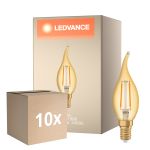 Confezione Multipack 10x Ledvance  Vintage 1906 LED E14 Candela Oro 2.5W 220lm - 824 Bianco Molto Caldo | Sostitutiva 22W