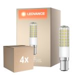 Confezione Multipack 4x Ledvance Speciale T Slim LED B15d Tubo one-handed Chiara 6.5W 806lm - 827 Bianco Molto Caldo | Sostitutiva 60W
