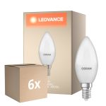Confezione Multipack 6x Osram LED Star Classic E14 Candela Ghiaccio 4.9W 470lm - 840 Bianco Freddo | Sostitutiva 40W