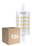 Confezione Multipack 10x Philips CorePro LED R7S Lineare 78mm Chiara 7W 950lm - 830 Luce Calda -  | Sostitutiva 60W
