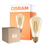 Confezione Multipack 4x Osram Vintage 1906 LED E27 Edison Filamento Oro 7.2W 806lm - 824 Bianco Molto Caldo | Sostitutiva 60W