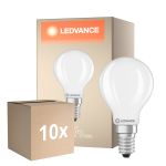 Confezione Multipack 10x Ledvance Classic LED E14 Sferica Filamento 5.9W 806lm - 827 Bianco Molto Caldo | Dimmerabile - Sostitutiva 60W