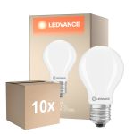 Confezione Multipack 10x Ledvance Classic LED E27 Pera Ghiaccio 5.9W 806lm - 827 Bianco Molto Caldo | Dimmerabile | mable - Sostitutiva 60W