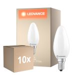 Confezione Multipack 10x Ledvance Classic LED E14 Candela Ghiaccio 5.9W 806lm - 827 Bianco Molto Caldo | Dimmerabile - Sostitutiva 60W