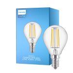 Philips Corepro LED Lustre E14 Sferica Filamento Chiara 4.3W 470lm - 827 Bianco Molto Caldo | Sostitutiva 40W