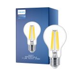 Philips MASTER Value LED Bulbo E27 Pera Chiara 11.2W 1521lm - 927 Bianco Molto Caldo | Miglior resa cromatica - Dimmerabile - Sostitutiva 100W