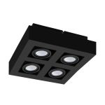 Eglo Soffitto Faretti Mendoza Acciaio Nero 18.8W 1380lm - 830 Luce Calda -  | Dimmerabile - Adatto per GU10