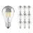 Confezione Multipack 10x Osram CLASSIC LED E27 Pera Filamento Chiara 6.5W 650lm - 827 Bianco Molto Caldo | Sostitutiva 50W