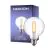 Noxion Lucent Filamento LED E27 Globe Chiara 7W 806lm - 827 Bianco Molto Caldo | Dimmerabile - Sostitutiva 60W