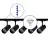Bright Choice Set completo 1-Fase Rail 3 Metro Nero | incl. 5x Faretti + GU10 2700K 3W Dimmerabile + Tappo Di Chiusura, Connettore di Alimentazione e I-Connettore