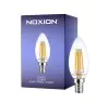 Noxion Lucent LED E14 Candela Filamento Chiara 4.5W 470lm - 827 Bianco Molto Caldo | Dimmerabile - Sostitutiva 40W