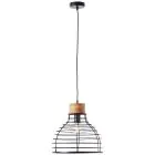 Brilliant Avia Luce Pendente Metallo Legna Nero | 350mm - Adatto per 1x E27