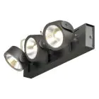 SLV Kalu Triple Parete e Luce da soffitto Aluminium Nero 47W 3400lm - 830 Luce Calda -  | Dimmerabile 