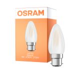 Osram LED B22D Candela Filamento Ghiaccio 4W 470lm - 827 Bianco Molto Caldo | Sostitutiva 40W