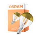 Osram Classic LED E14 Sferica Filamento Chiara 4W 380lm - 827 Bianco Molto Caldo | Sostitutiva 34W