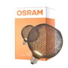 Osram Decor Piatto Lamp In Metallo Alloggio LED E27 Globe Ghiaccio Nero 3.5W 300lm - 827 Bianco Molto Caldo | Sostitutiva 25W