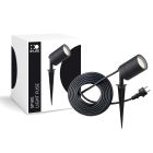 D'Lite Punta Luce Fuse Cavo Dell'Alimentazione Nero | IP65 - Adatto per 1x GU10 | incl. cable 2 Meter