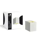 D'Lite Luce Da Parete Vrebos Aluminium Bianca | IP56 - Adatto Per 1x GU10 
