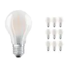 Confezione Multipack 10x Osram CLASSIC LED E27 Pera Filamento Ghiaccio 4.8W 470lm - 827 Bianco Molto Caldo | Dimmerabile - Sostitutiva 40W
