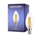 Noxion Lucent LED E14 Candela Filamento Chiara 4.5W 470lm - 827 Bianco Molto Caldo | Sostitutiva 40W