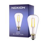 Noxion Lucent LED E27 Pera Filamento Chiara 4W 470lm - 827 Bianco Molto Caldo | Sostitutiva 40W