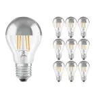 Confezione Multipack 10x Osram CLASSIC LED E27 Pera Filamento Chiara 6.5W 650lm - 827 Bianco Molto Caldo | Sostitutiva 50W