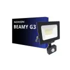 Noxion Proiettore LED Beamy G3.1 Nero 30W 3300lm 110D - 830 Luce Calda -  | IP44 - Sensore di Movimento e Luce - Simmetrico 