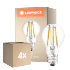 Confezione Multipack 4x Ledvance Classic LED E27 Pera Filamento Chiara 11W 1521lm - 827 Bianco Molto Caldo | Dimmerabile - Sostitutiva 100W