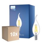 Confezione Multipack 10x Philips MASTER LED E14 Piegato-tip Candela Filamento Chiara 2.5W 340lm - 922-927 Dim To Warm | Miglior Resa Cromatica - Dimmerabile - Sostitutiva 25W