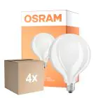 Confezione Multipack 4x Osram Classic LED E27 Globe Filamento Ghiaccio 17W 2452lm - 840 Bianco Freddo | Sostitutiva 150W