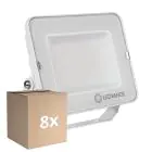 Confezione Multipack 8x Ledvance Proiettore LED Compact Bianca 50W 5000lm 100D - 840 Bianco Freddo | IP65 - Simmetrico 