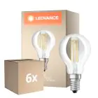Confezione Multipack 6x Osram Classic LED E14 Sferica Filamento Chiara 5.5W 806lm - 827 Bianco Molto Caldo | Dimmerabile - Sostitutiva 60W