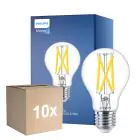 Confezione Multipack 10x Philips Master LED E27 Pera Filamento Chiara 7.2W 1055lm - 922-927 Dim To Warm | Miglior Resa Cromatica - Dimmerabile - Sostitutiva 75W