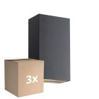 Confezione Multipack 3x Nordlux Rold Luce Da Parete Metallo Nero  10.5W 350lm - 830 Luce Calda - 